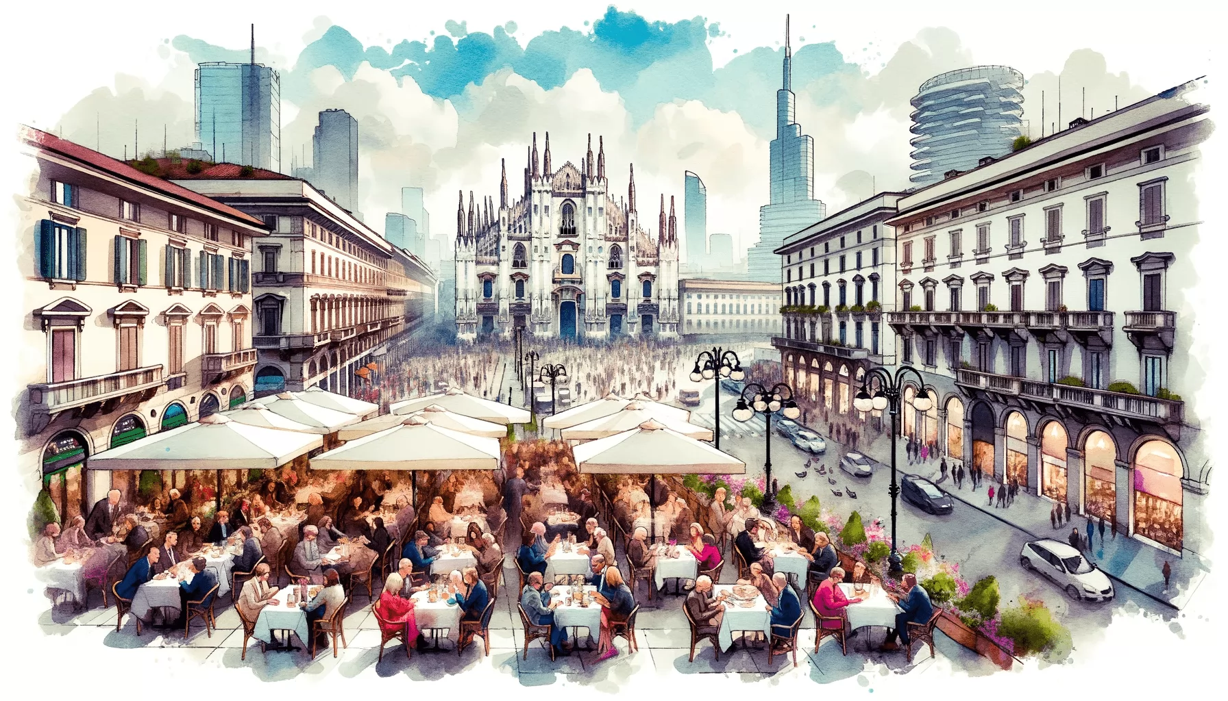 Le marché des restaurants à Milan